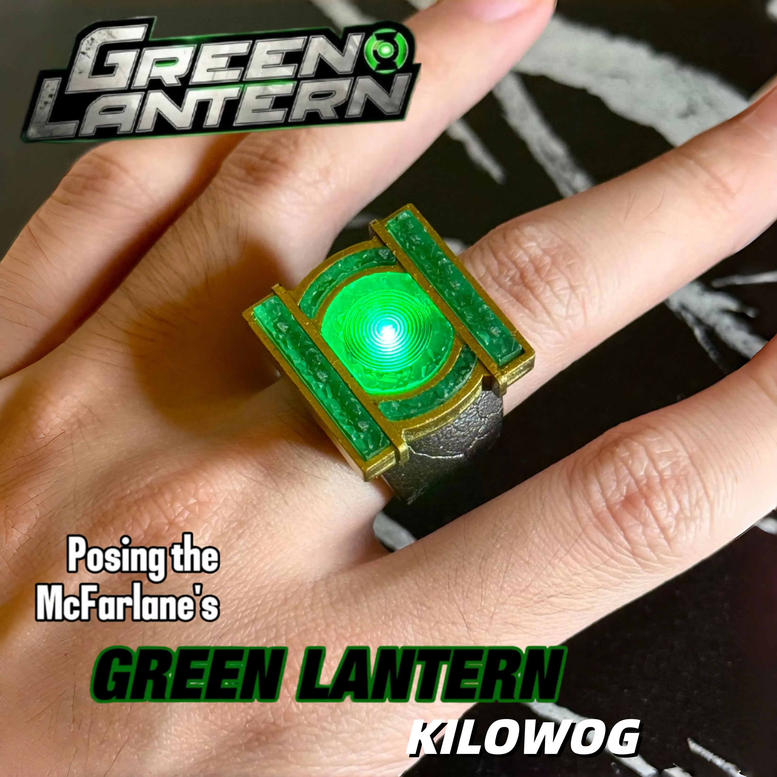 Cosplay Fire Prop - 【Disponibile】Anello in metallo della corporazione GREEN-LANTERN,