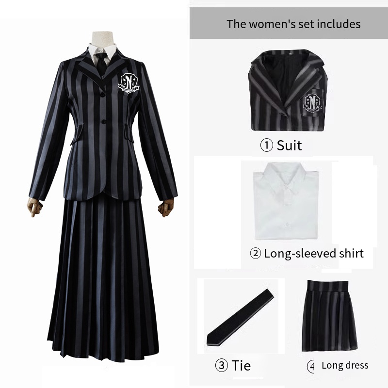 Cosplay Fire Prop - Mercoledì Addams Abbigliamento Cosplay Nevermore Uniformi